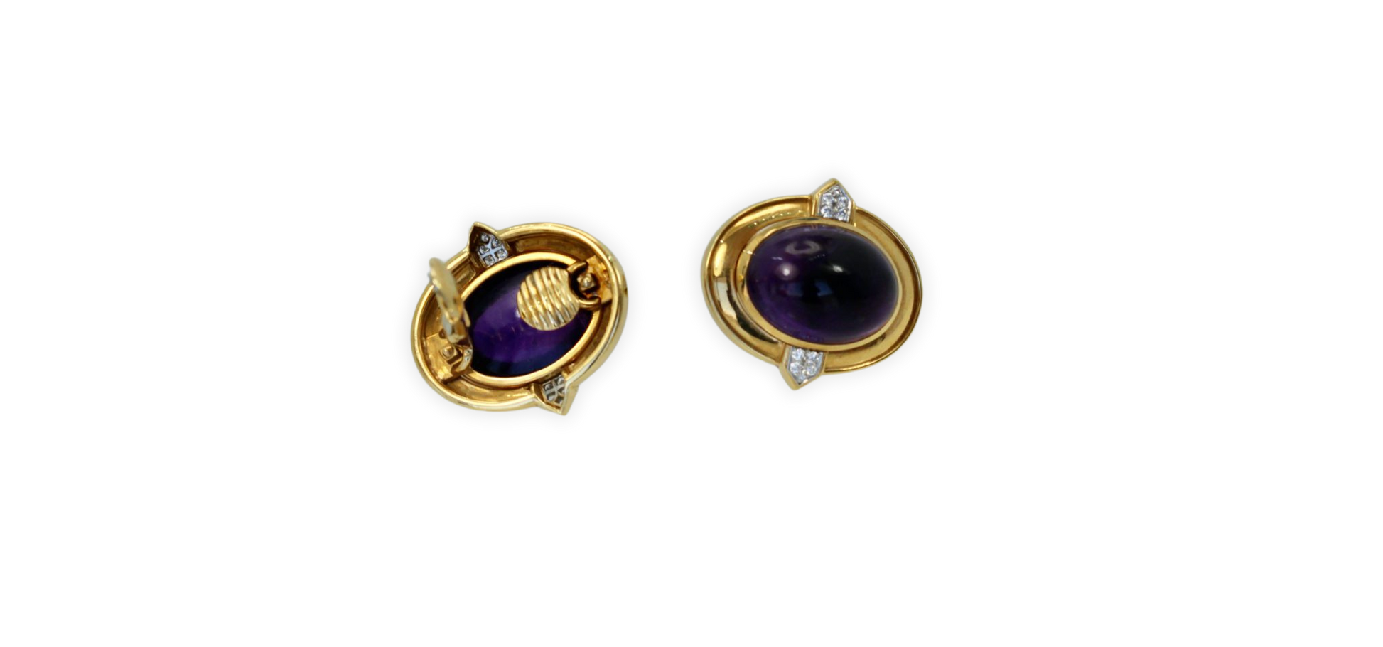 Webb 18K purple gemstone earrings

