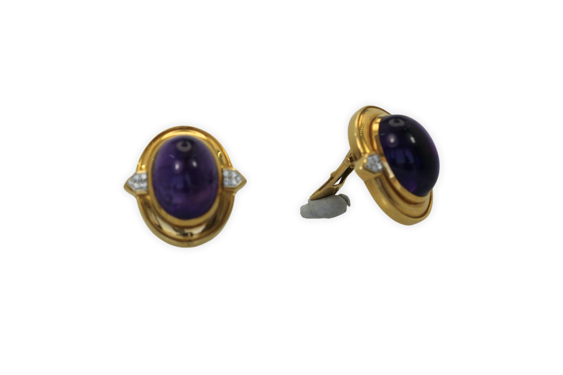 Webb 18K purple gemstone earrings


