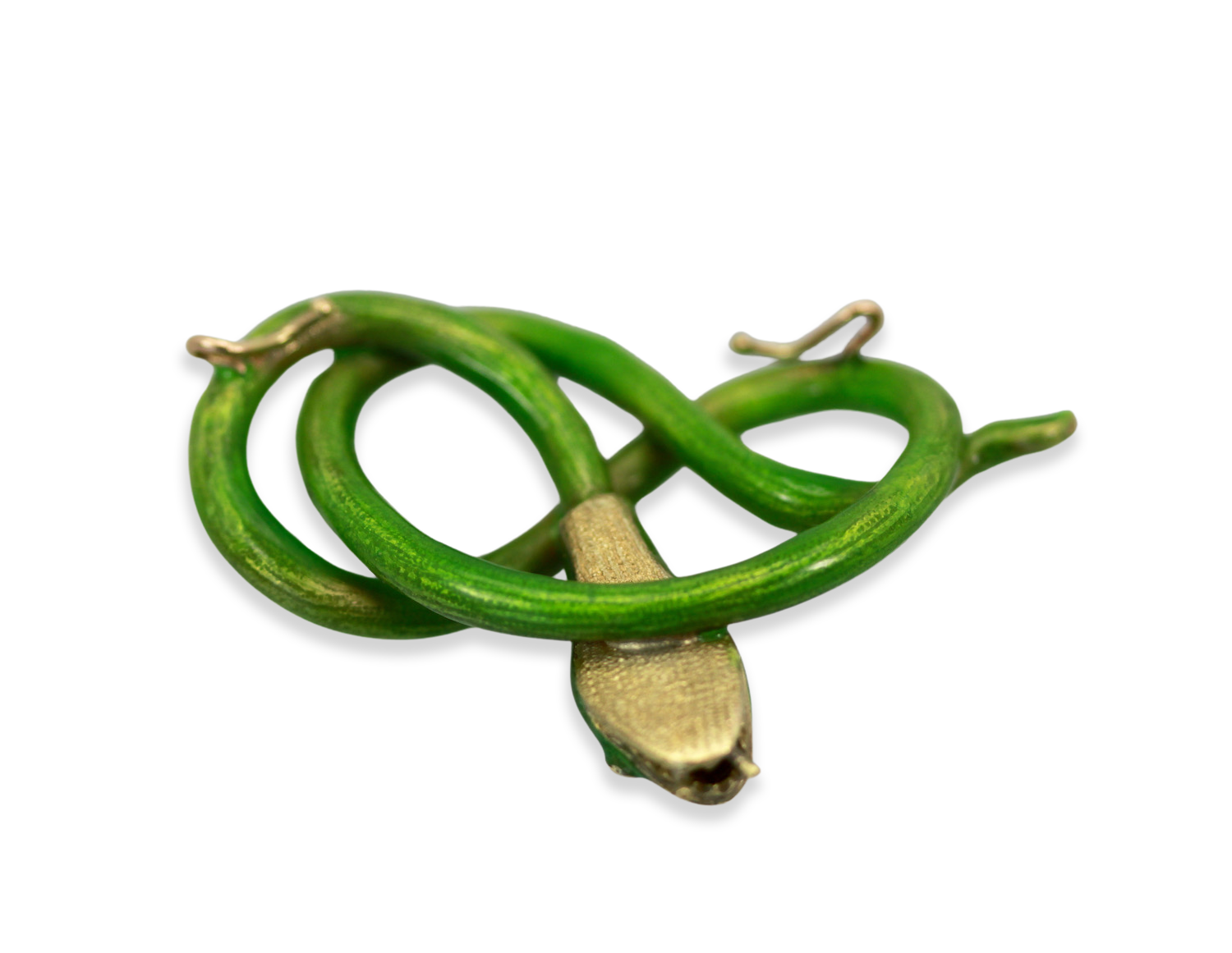 18K Victorian serpent pendant
