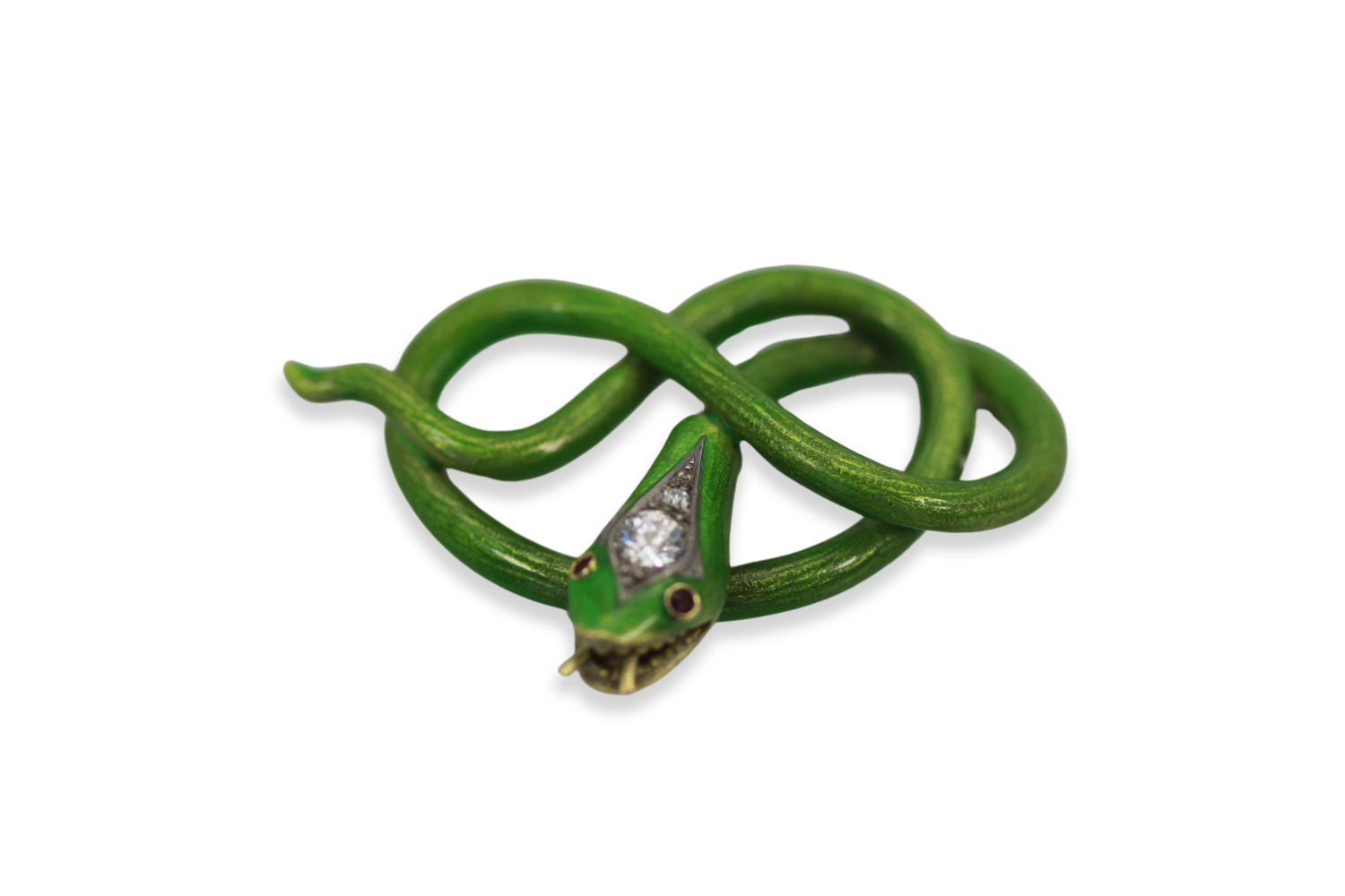 Enamel snake jewelry, 18K


