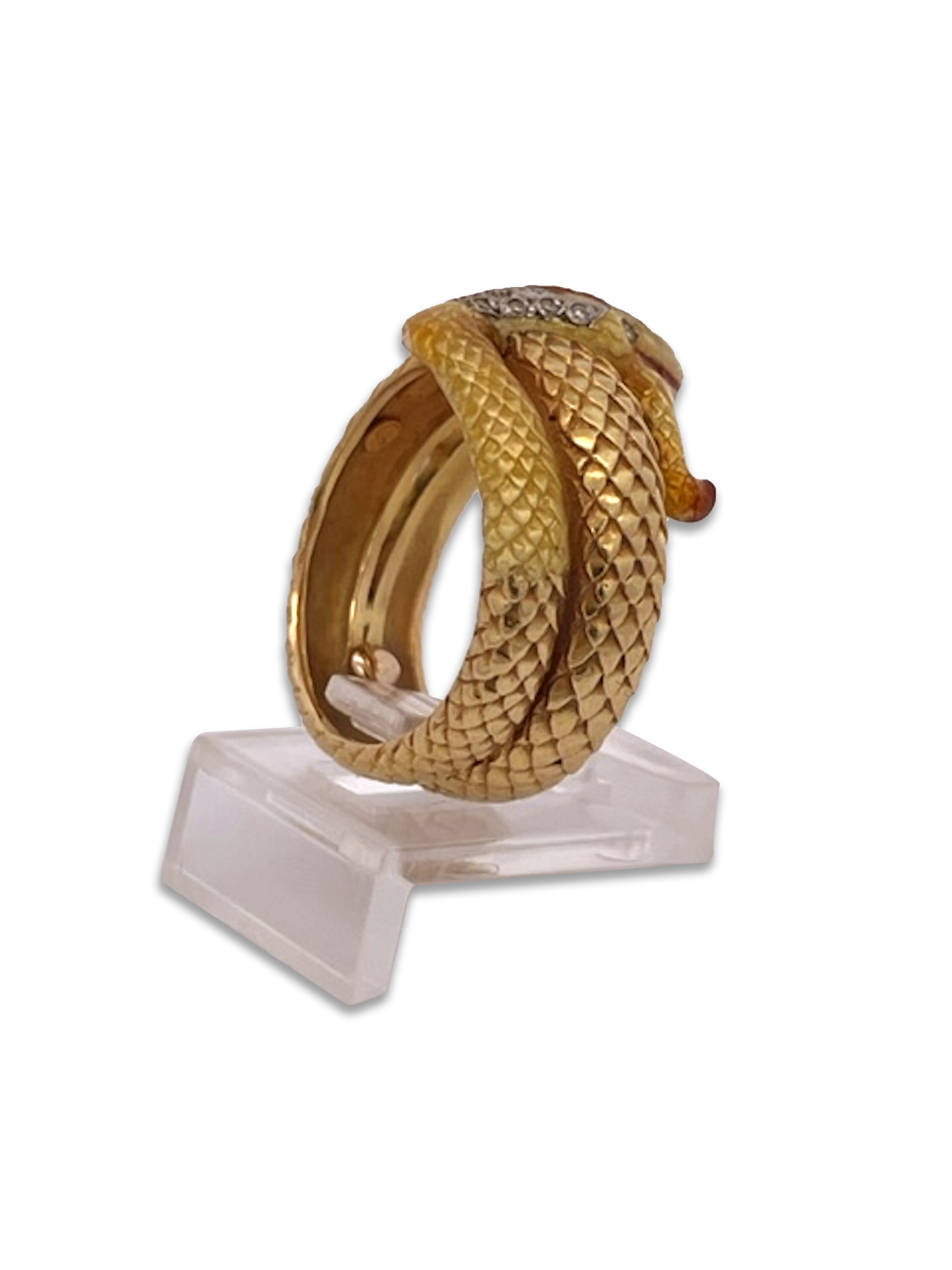 Masriera 18K Enamel Snake Ring