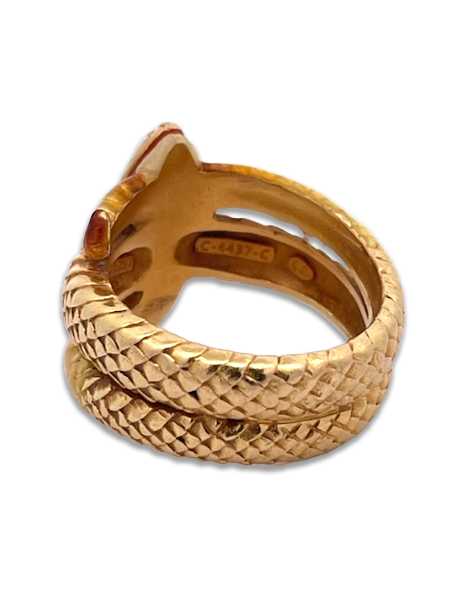 Masriera 18K Enamel Snake Ring