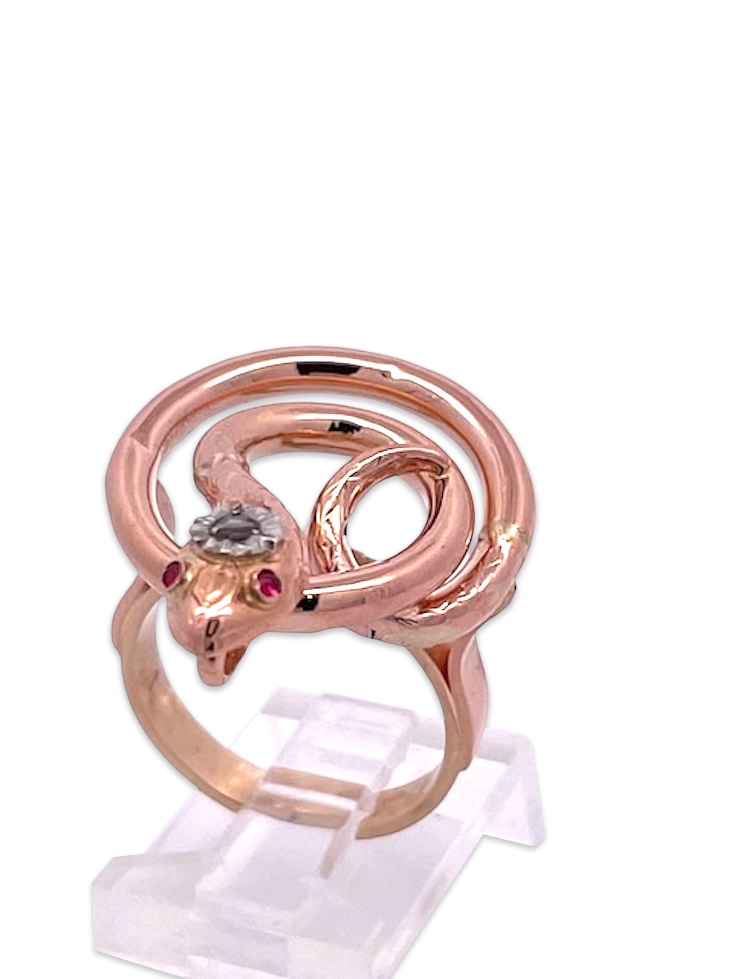 Smooth Finish Gold Snake Ring