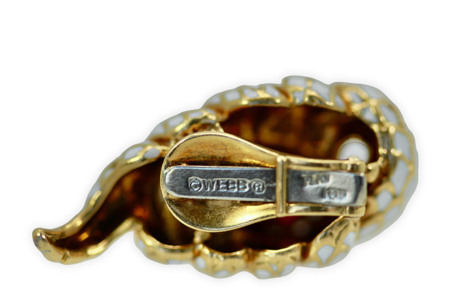 David Webb enamel serpent earrings