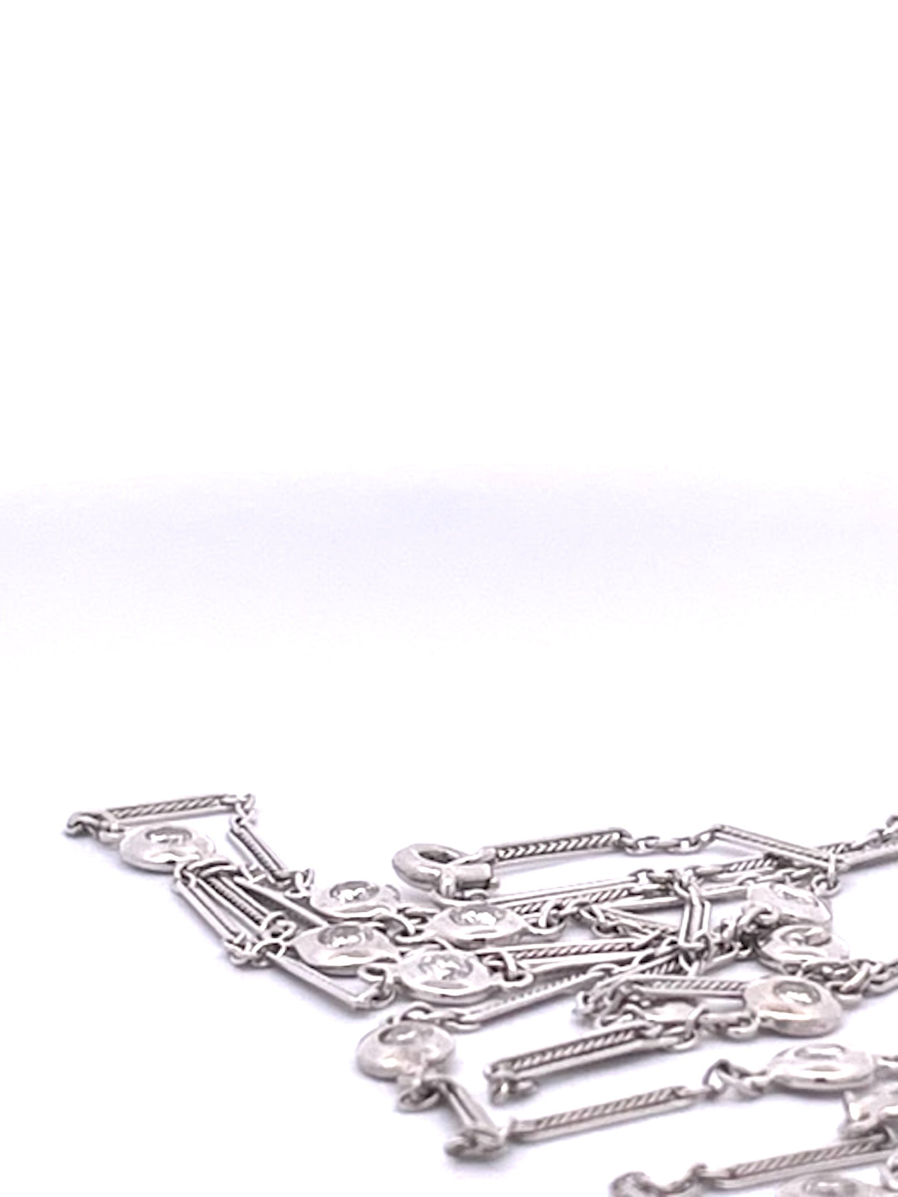 Diamond Station Necklace 14K WG