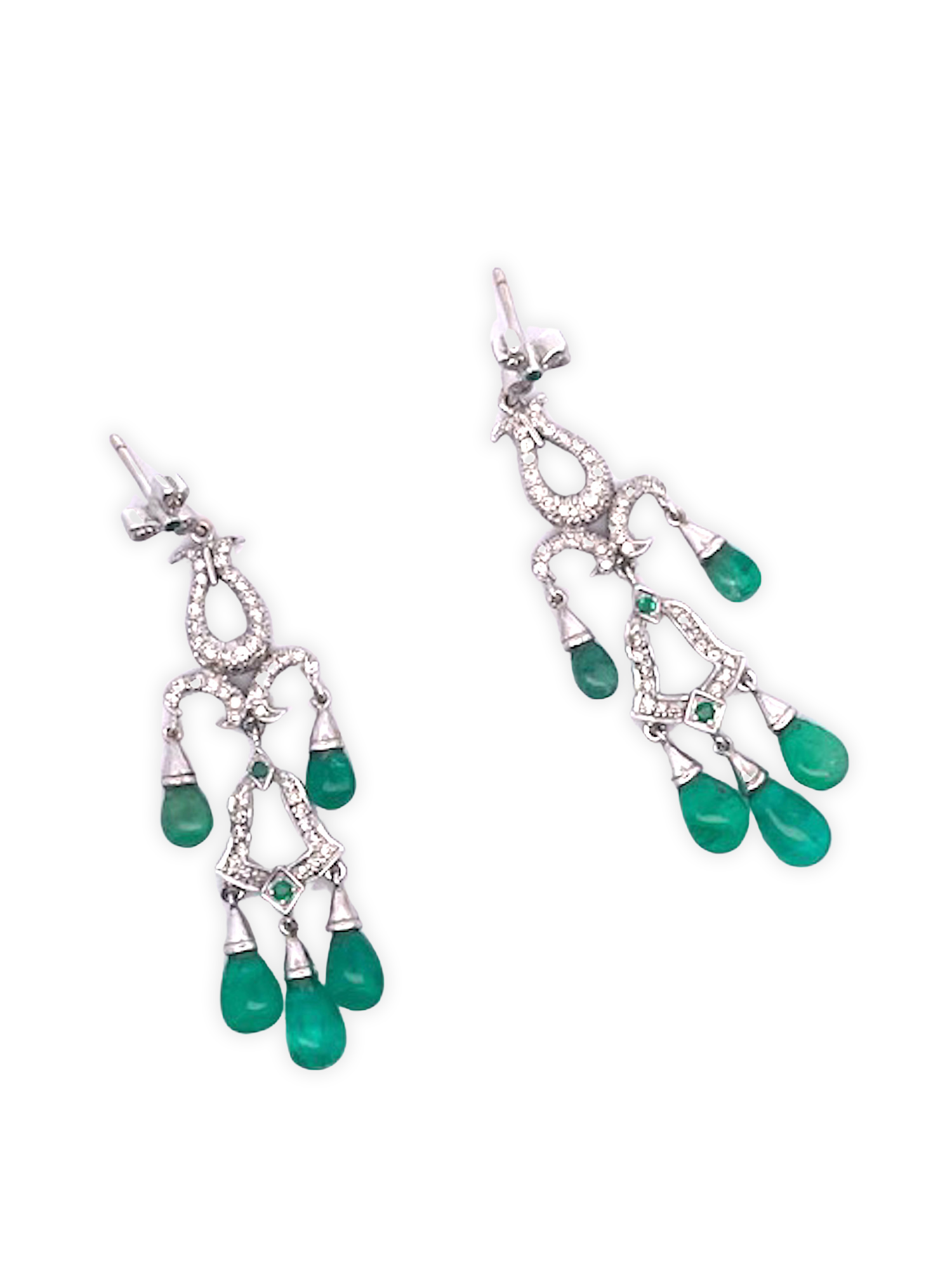 14K gold chandelier earrings