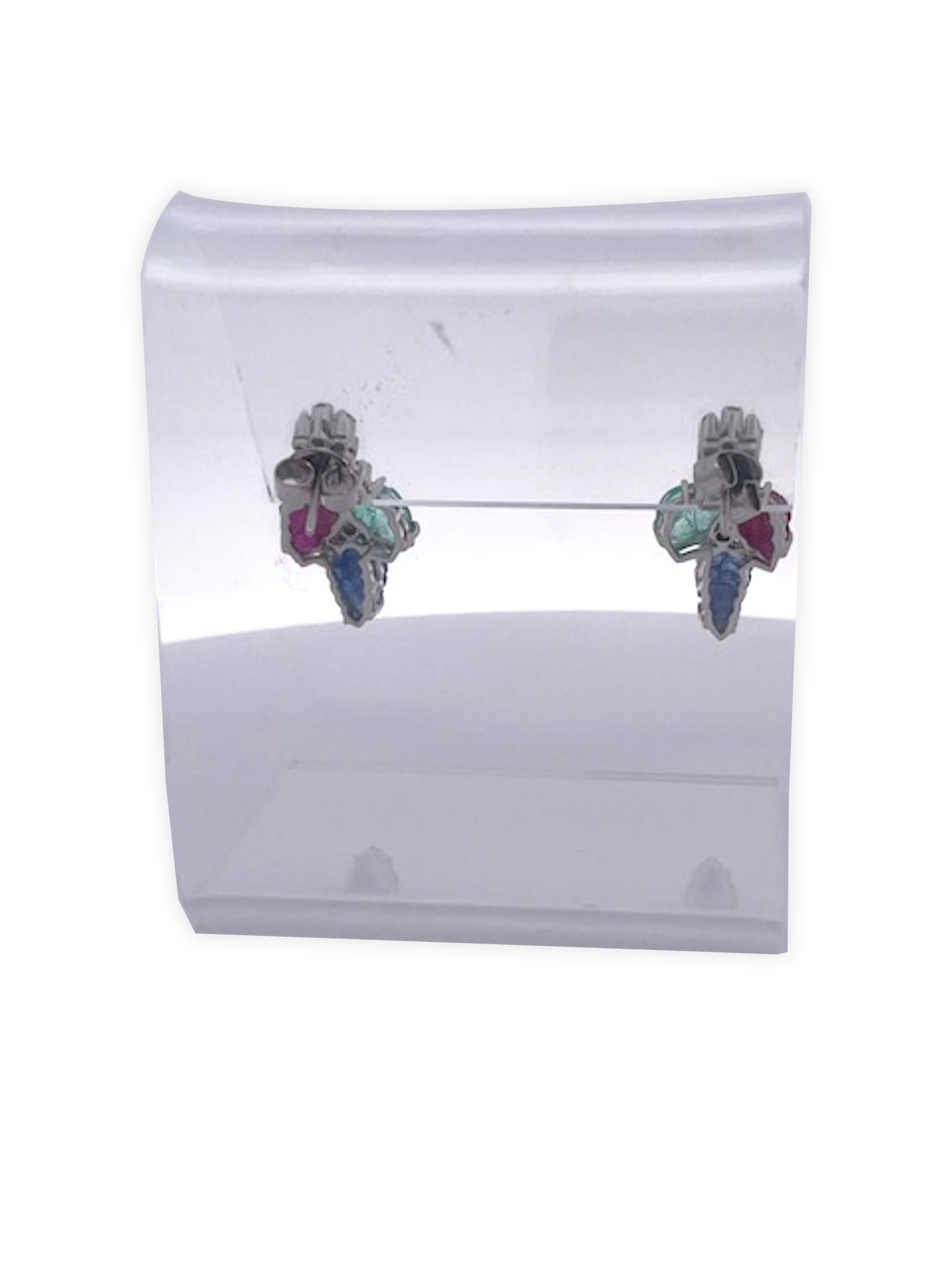 14K gold fruit motif earrings