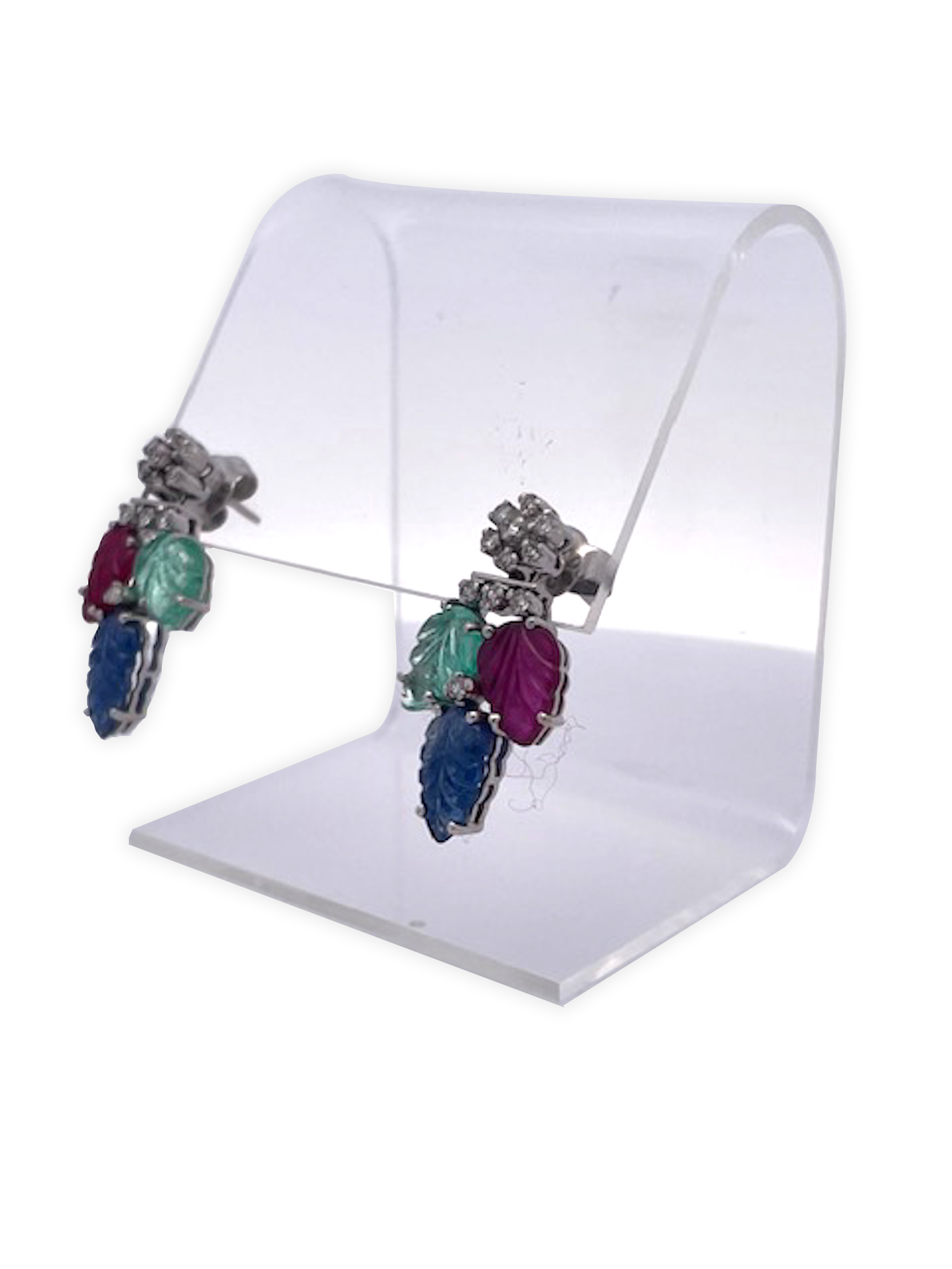 14K gold fruit motif earrings