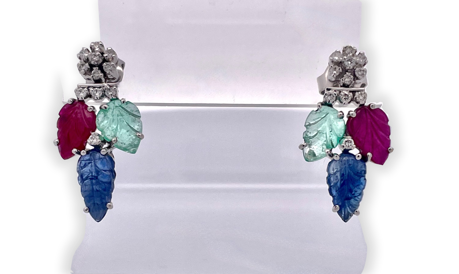 14K gold fruit motif earrings