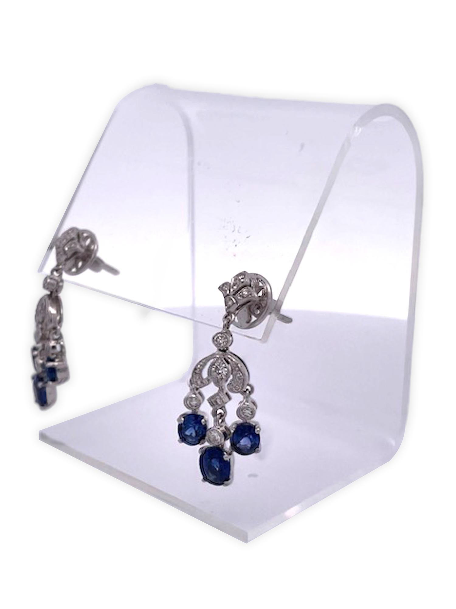 Holiday-ready sapphire and diamond earrings