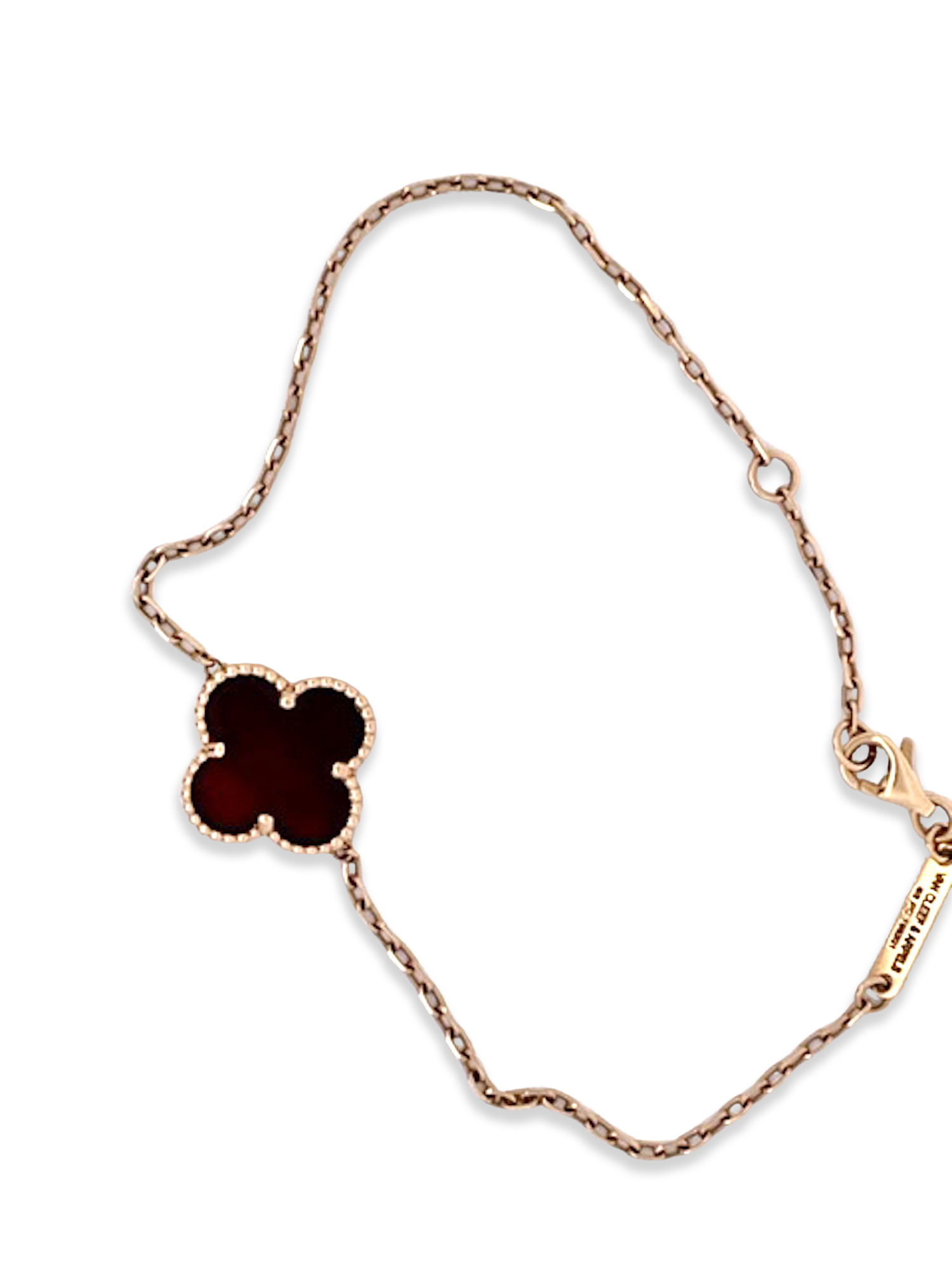 Elegant VCA single clover charm bracelet