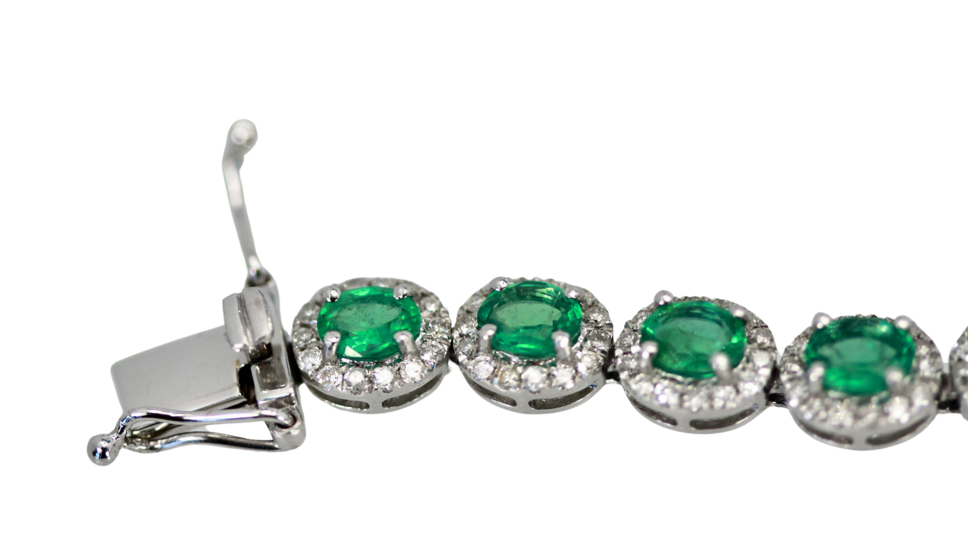 Elegant platinum gem bracelet