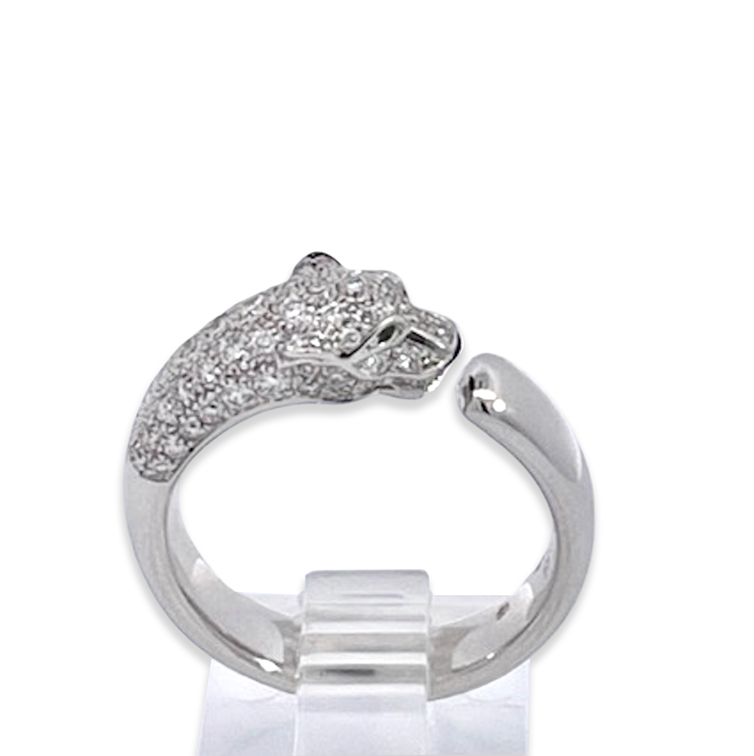 Cartier Panthere ring with emerald eyes and onyx nose