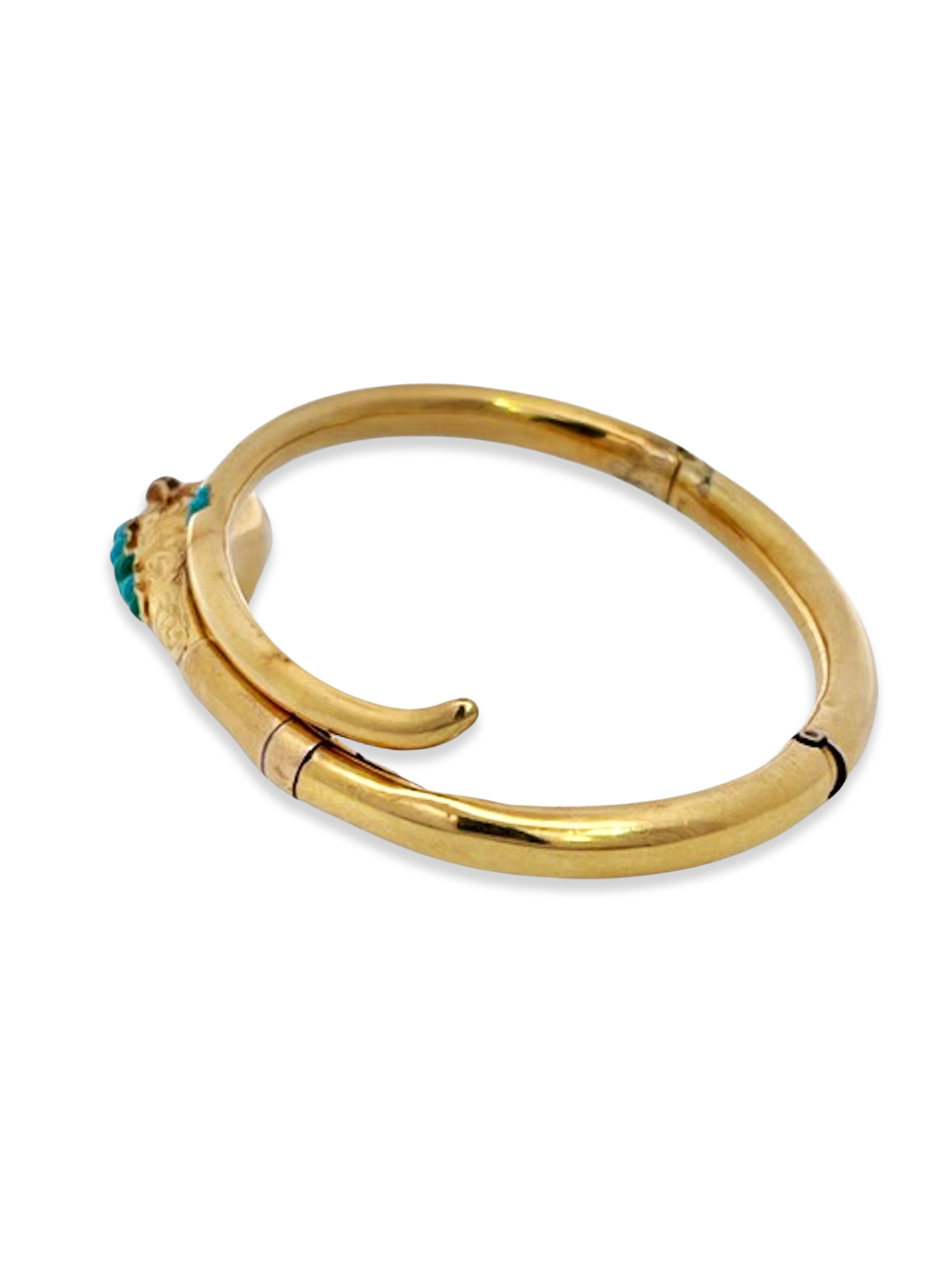 14K turquoise snake bracelet