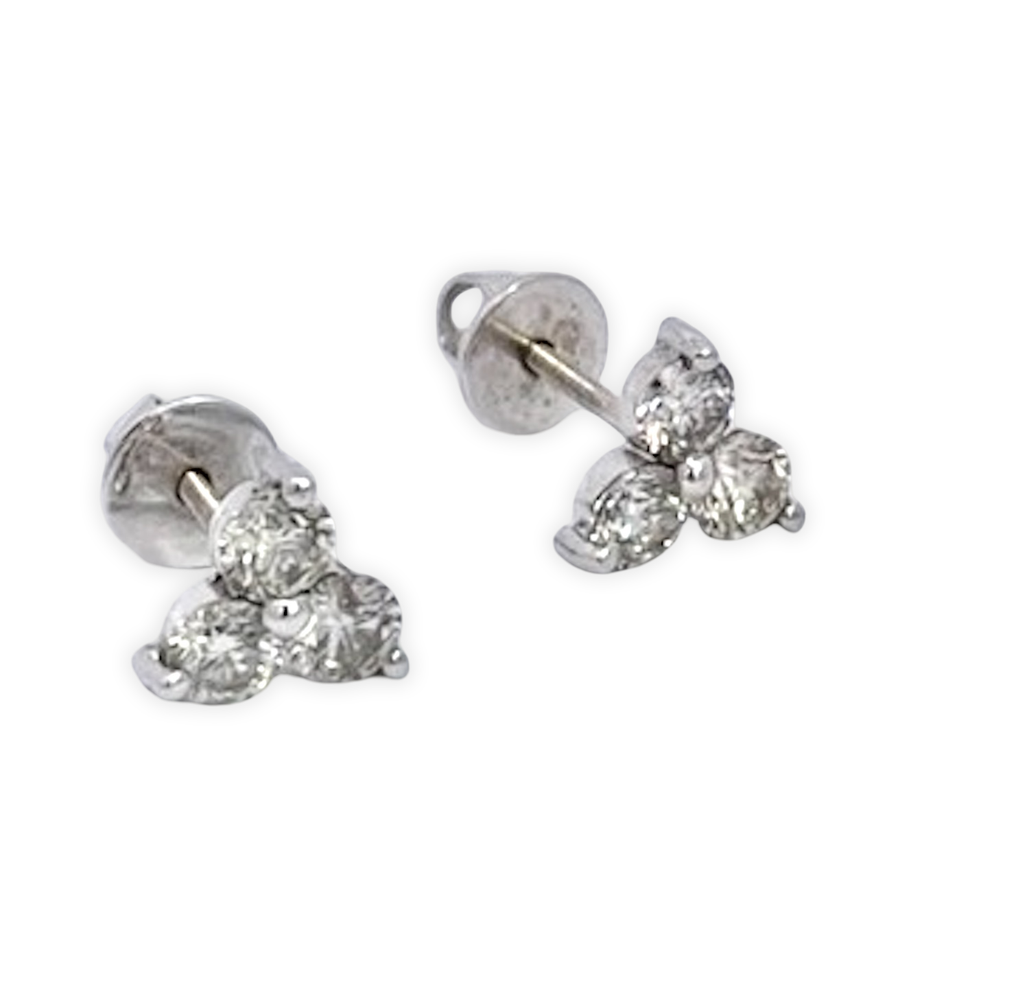 Diamond studs with screw backs