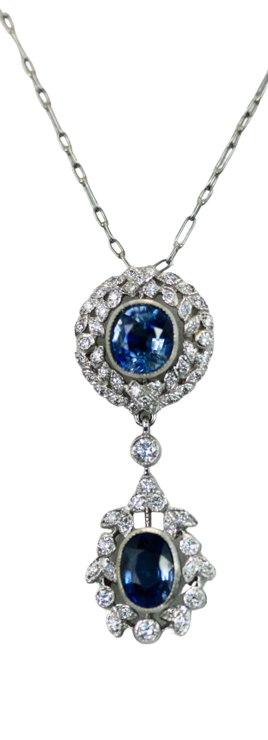 18K gold sapphire necklace