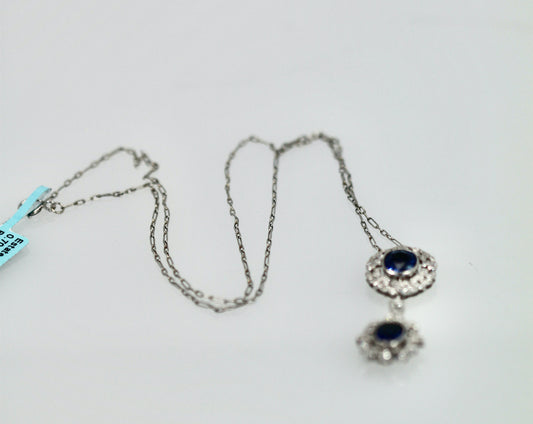 18K gold sapphire necklace