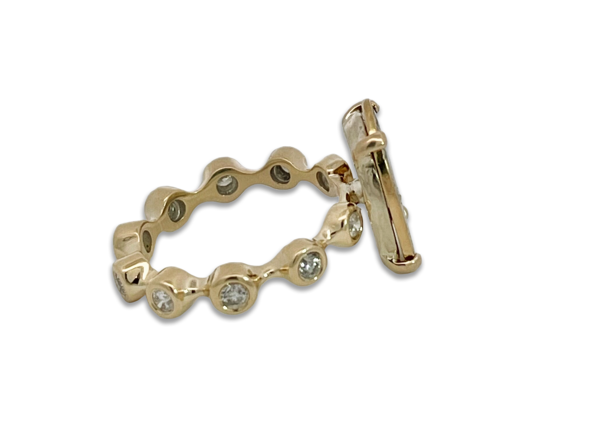 14K enamel goddess ring