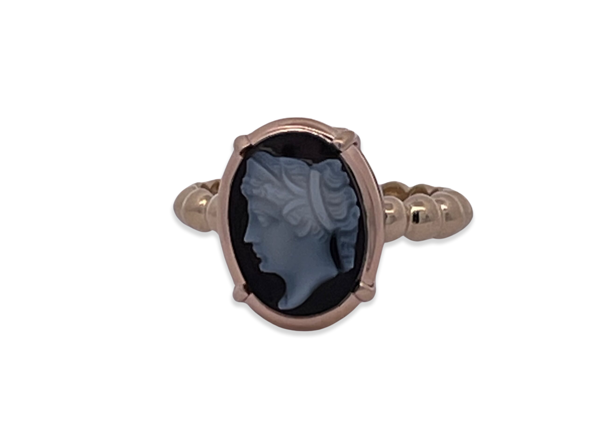 Lady portrait cameo ring