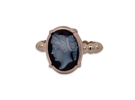 Antique lady cameo ring