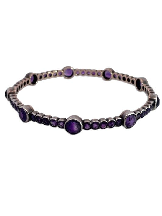Amethyst Bangle Bracelet 19th Century 15K