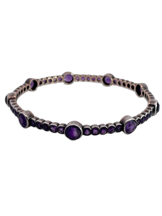 Amethyst Bangle Bracelet 19th Century 15K