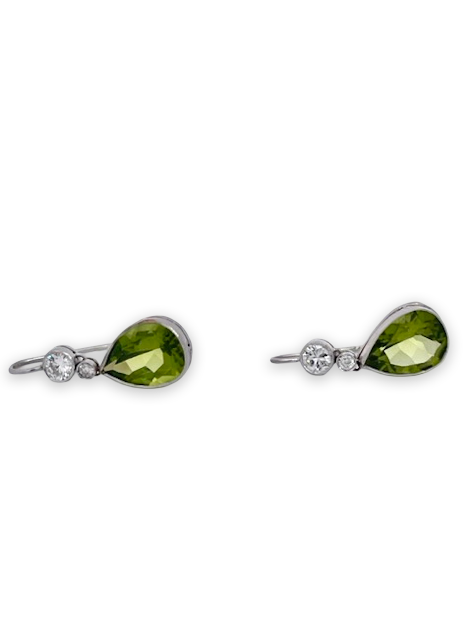 15K gold peridot drops