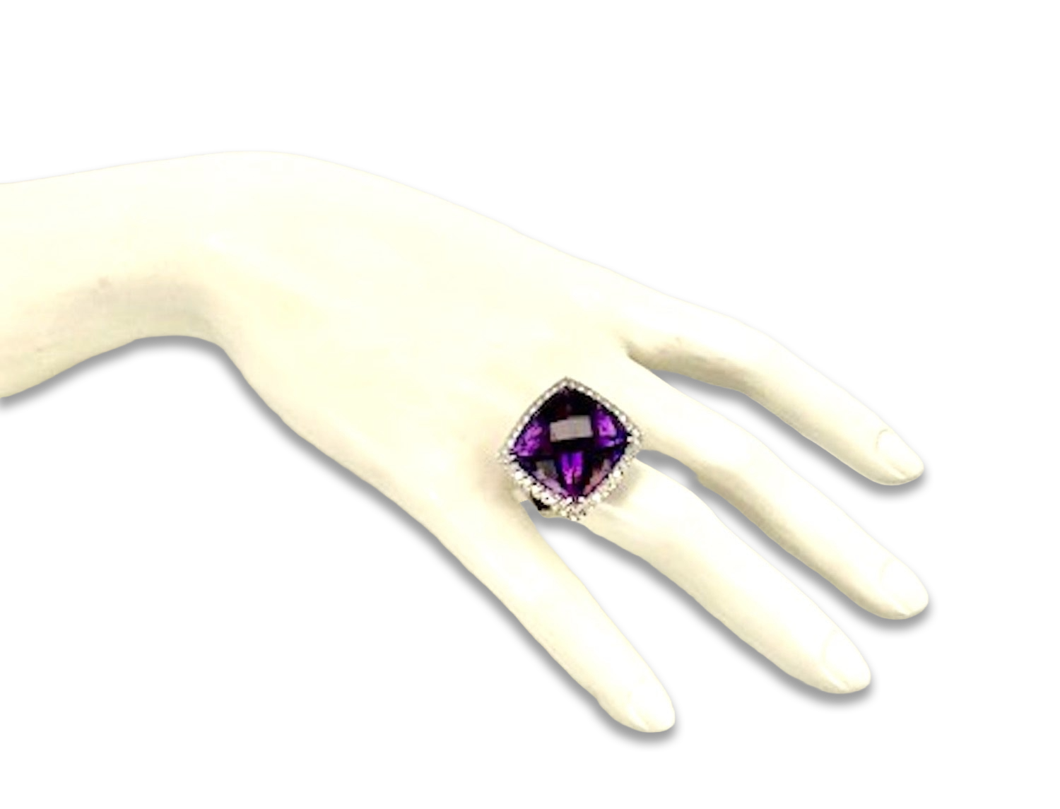 Bold 25-carat amethyst ring