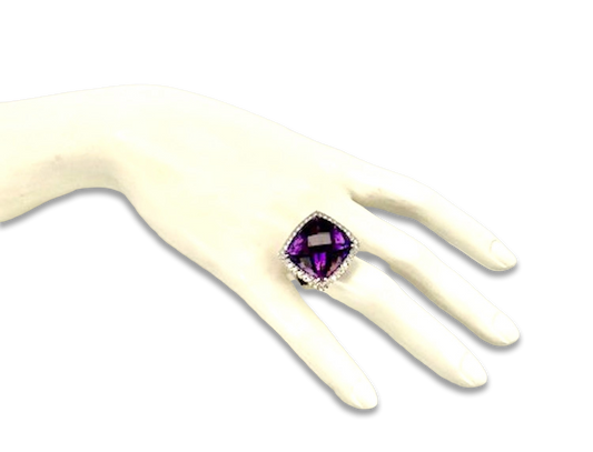 Bold 25-carat amethyst ring