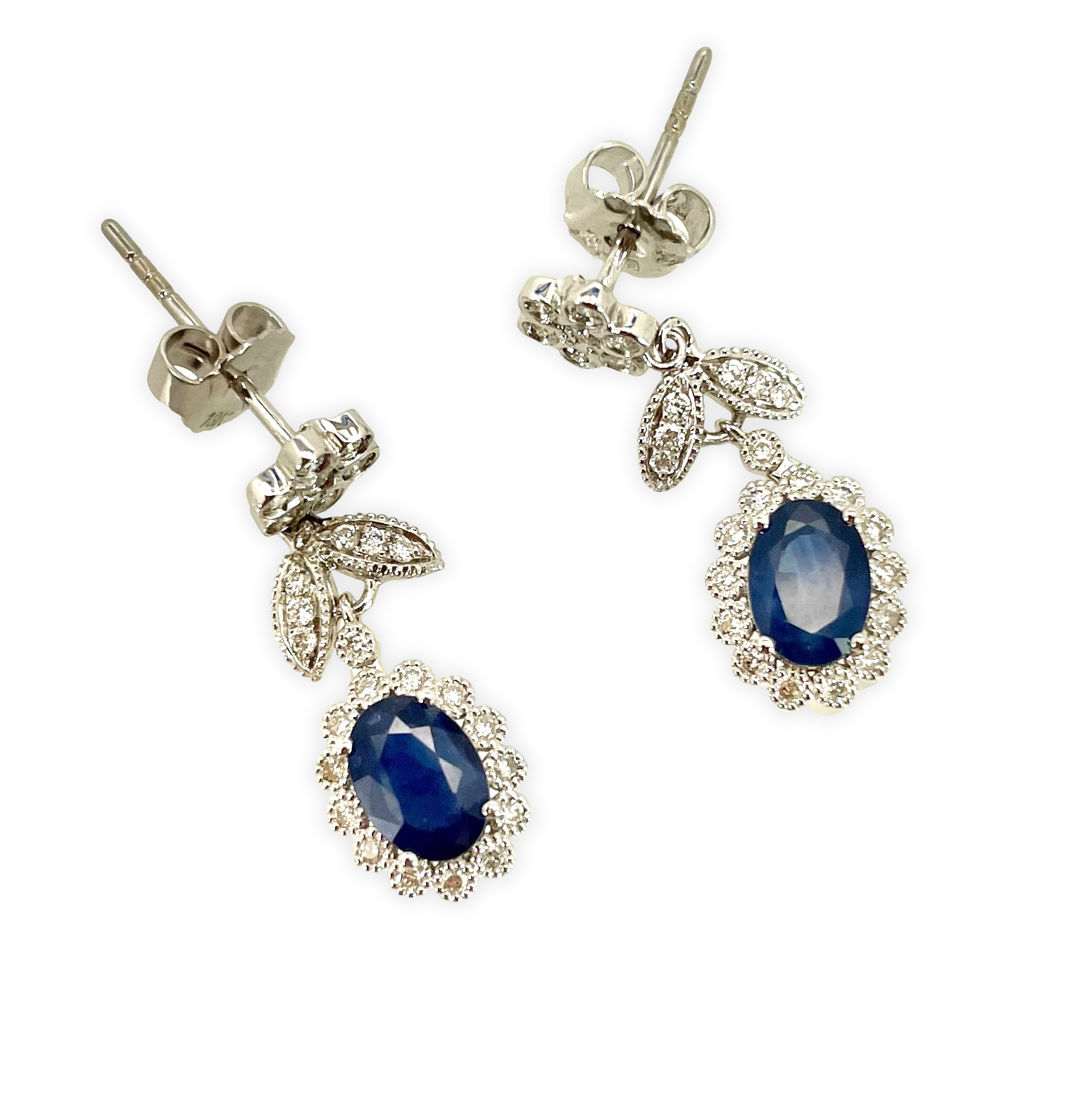 Elegant sapphire drop earrings