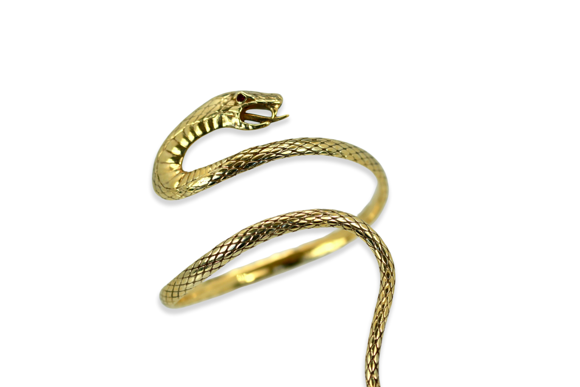 Yellow gold serpent bracelet, 14K