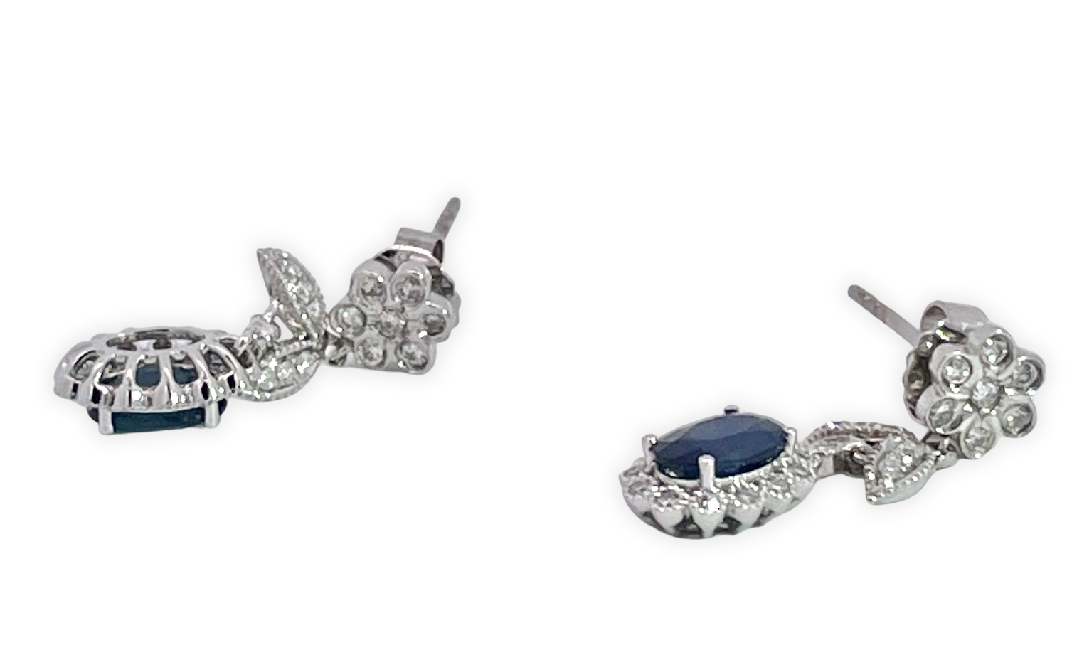 Elegant sapphire drop earrings