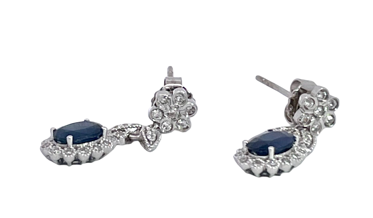 Elegant sapphire drop earrings