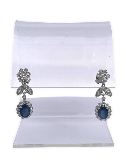 Elegant sapphire drop earrings
