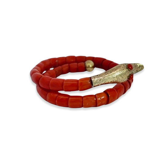 9K coral snake design bracelet
