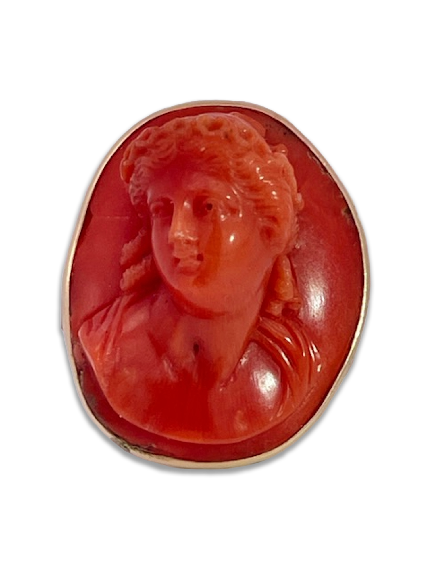 Cameo ring in 9K gold