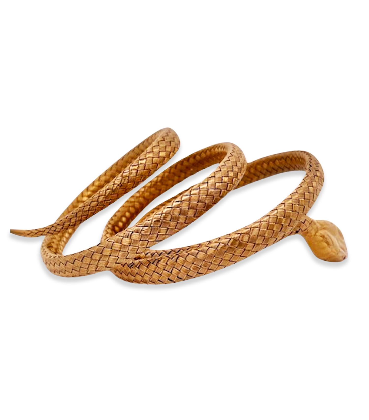 Antique gold snake bracelet