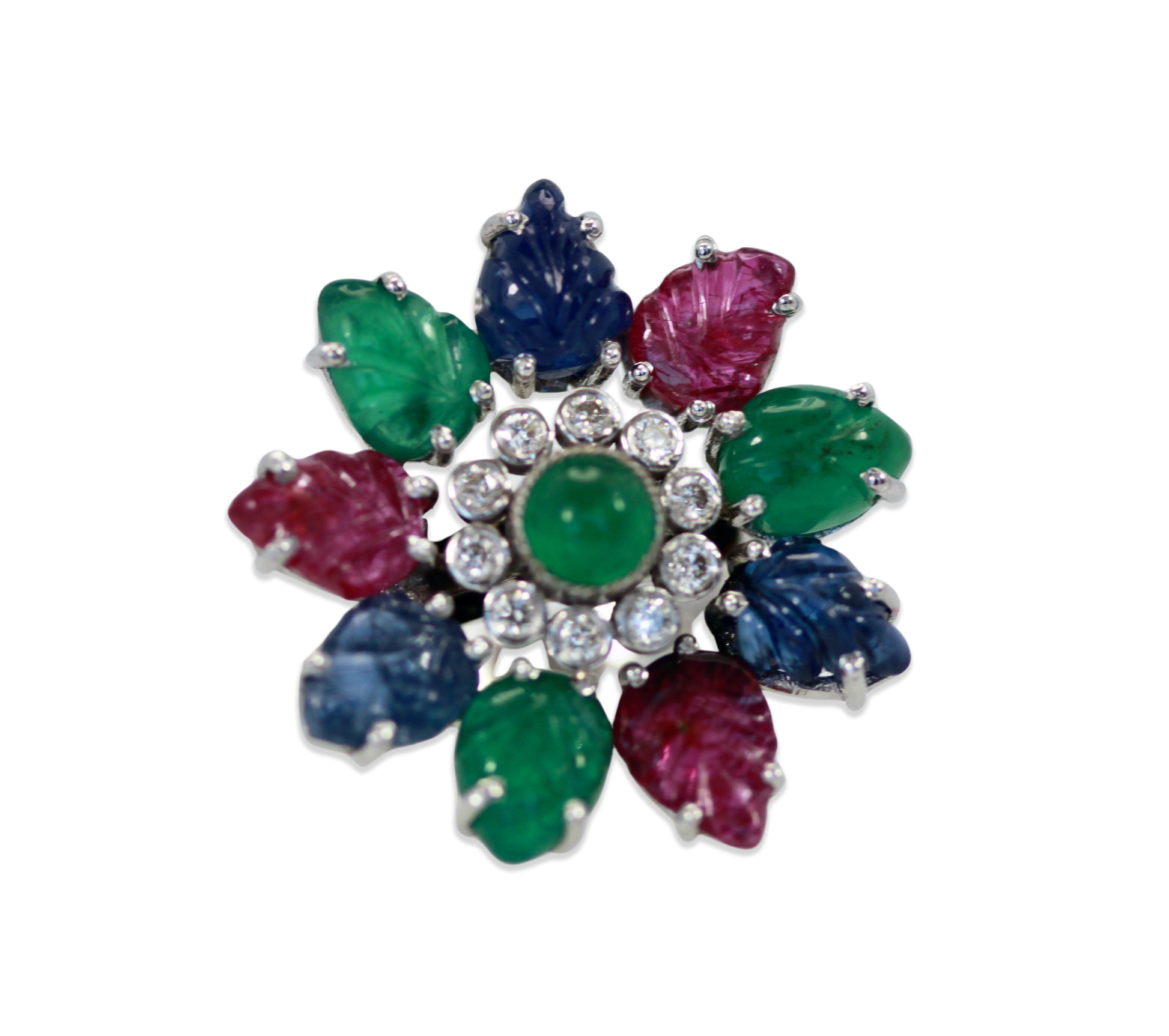 Colorful gemstone ring, Tutti Frutti