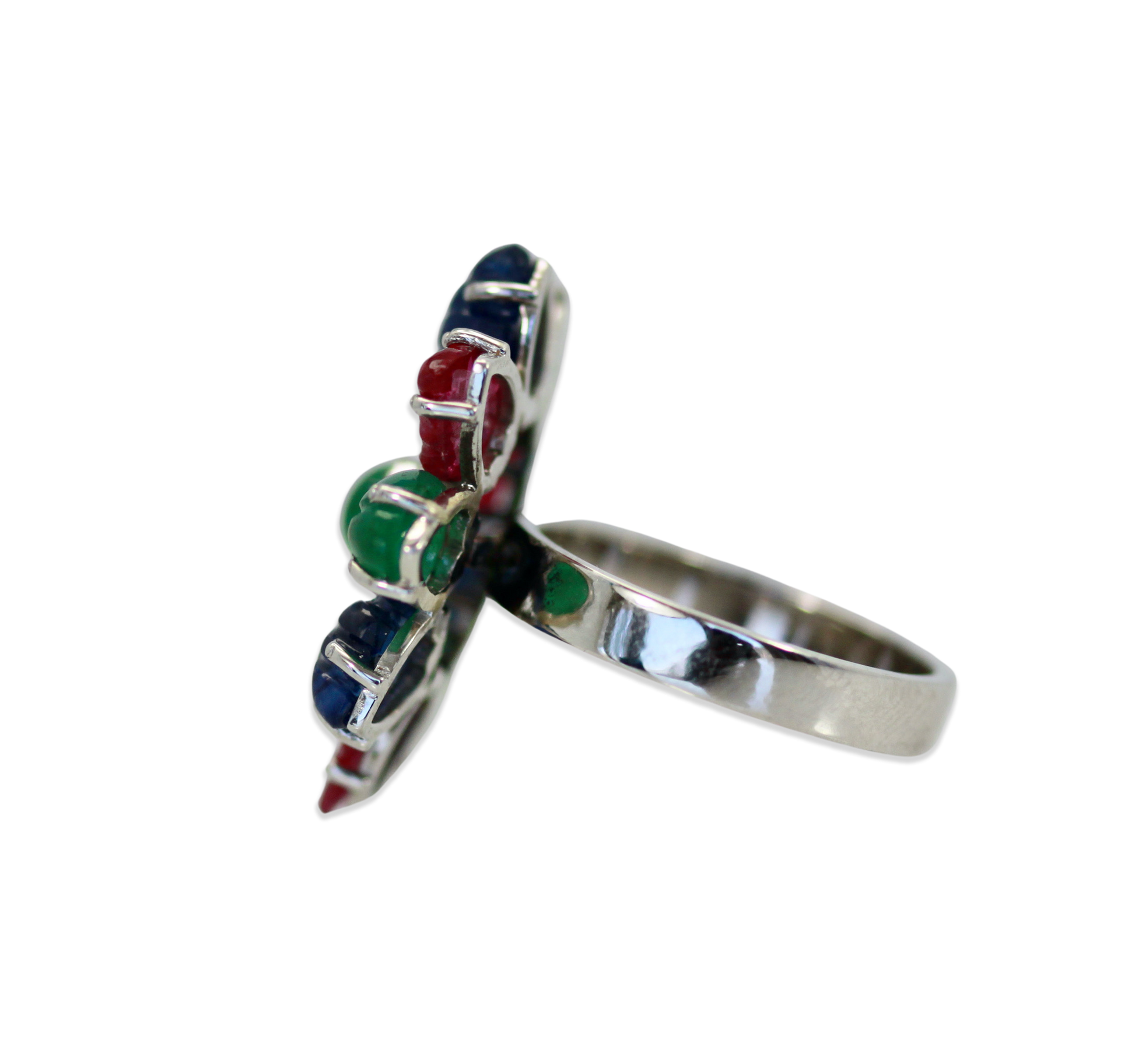 Tutti Frutti ring with diamonds