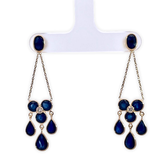 18K gold mini chandelier earrings