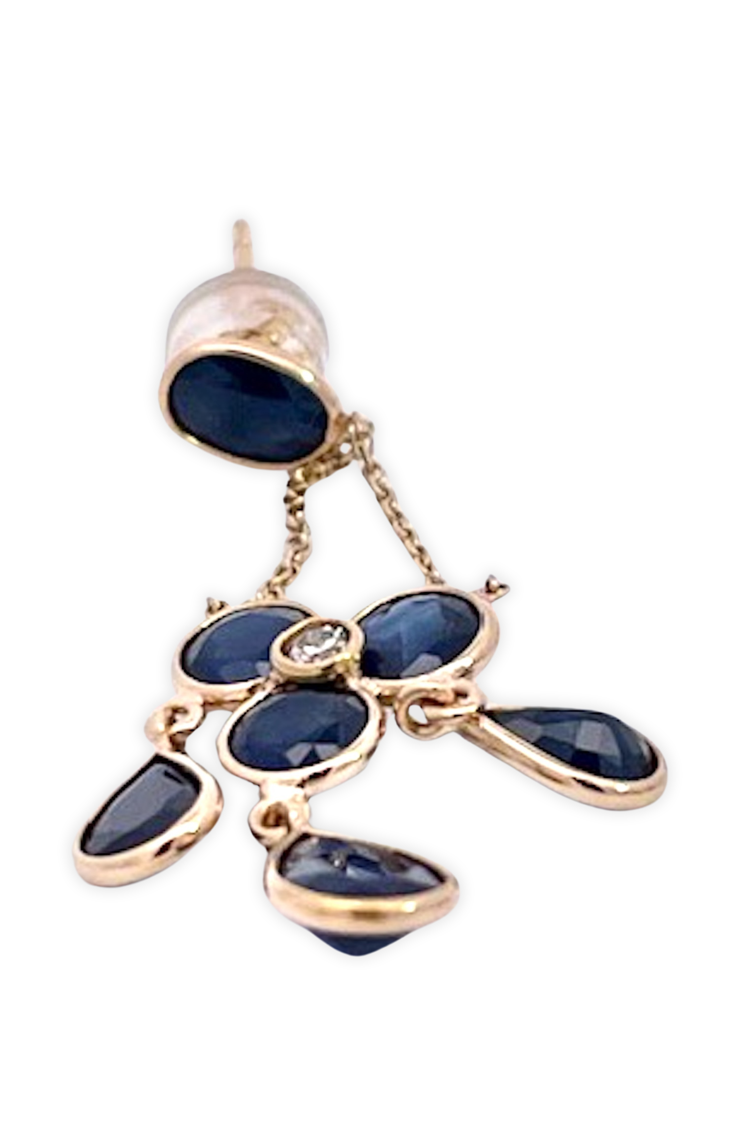 18K gold mini chandelier earrings