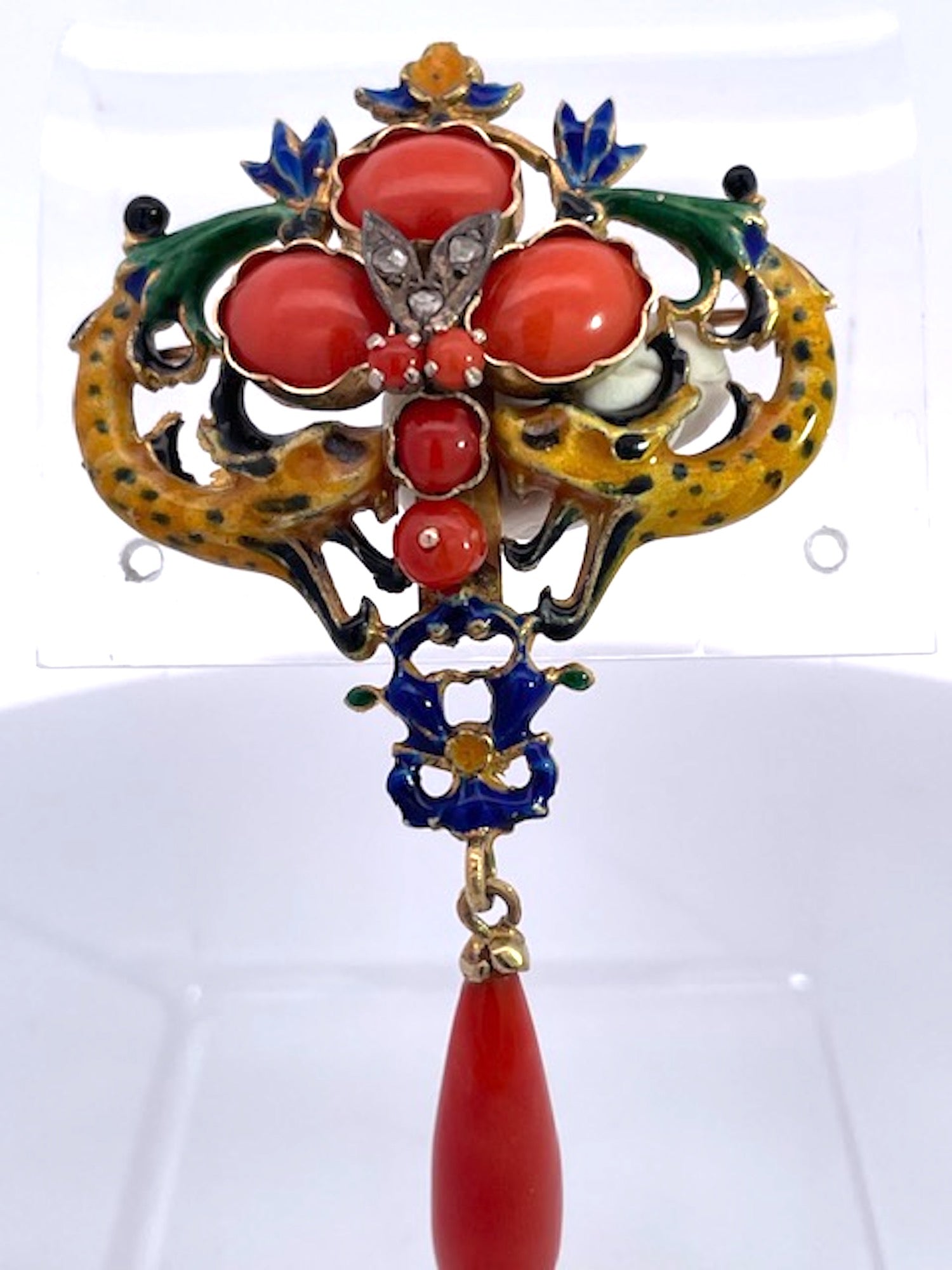 Art Nouveau enamel pendant