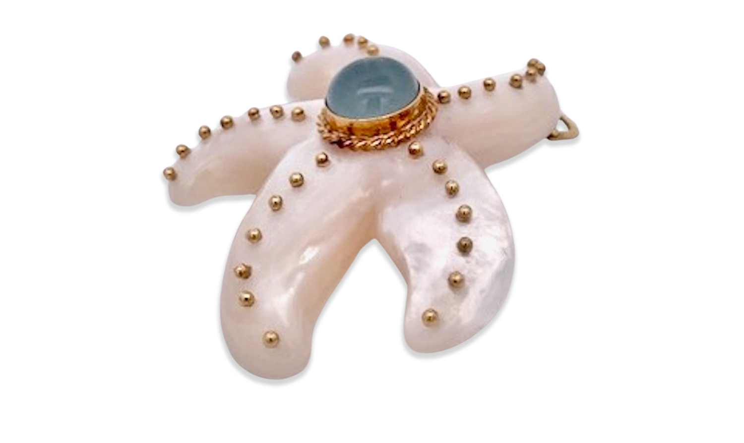 Maz gold starfish brooch