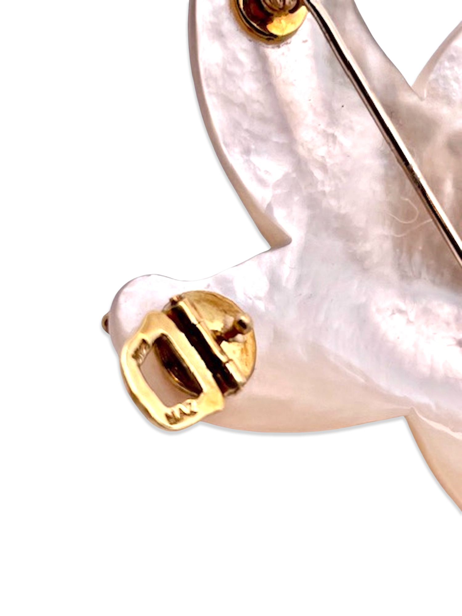 MOP aquamarine starfish pin