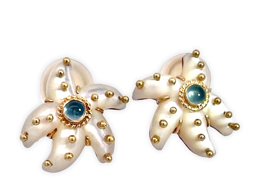 Maz 18K gemstone earrings