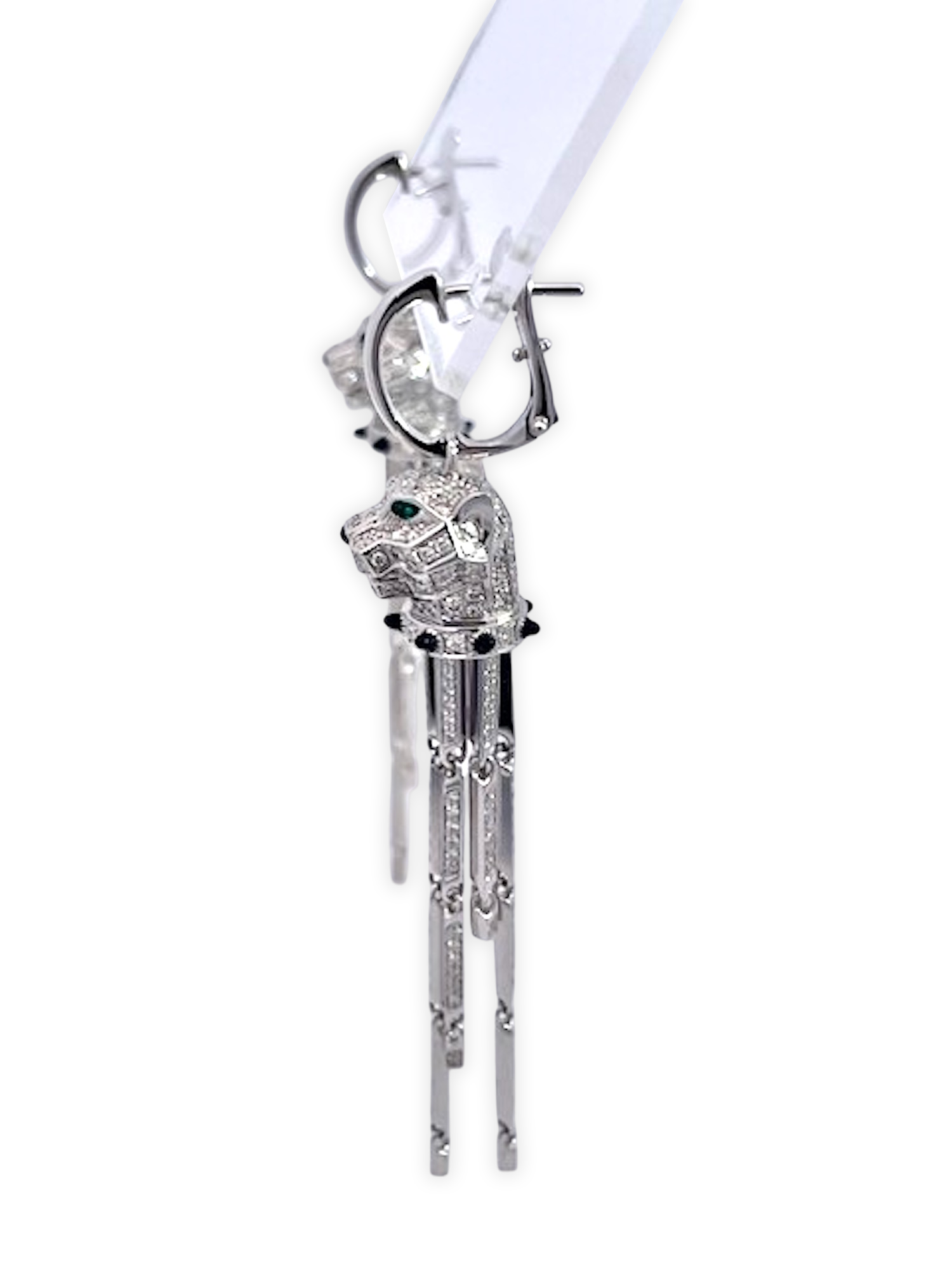 Luxury diamond earrings by Cartier