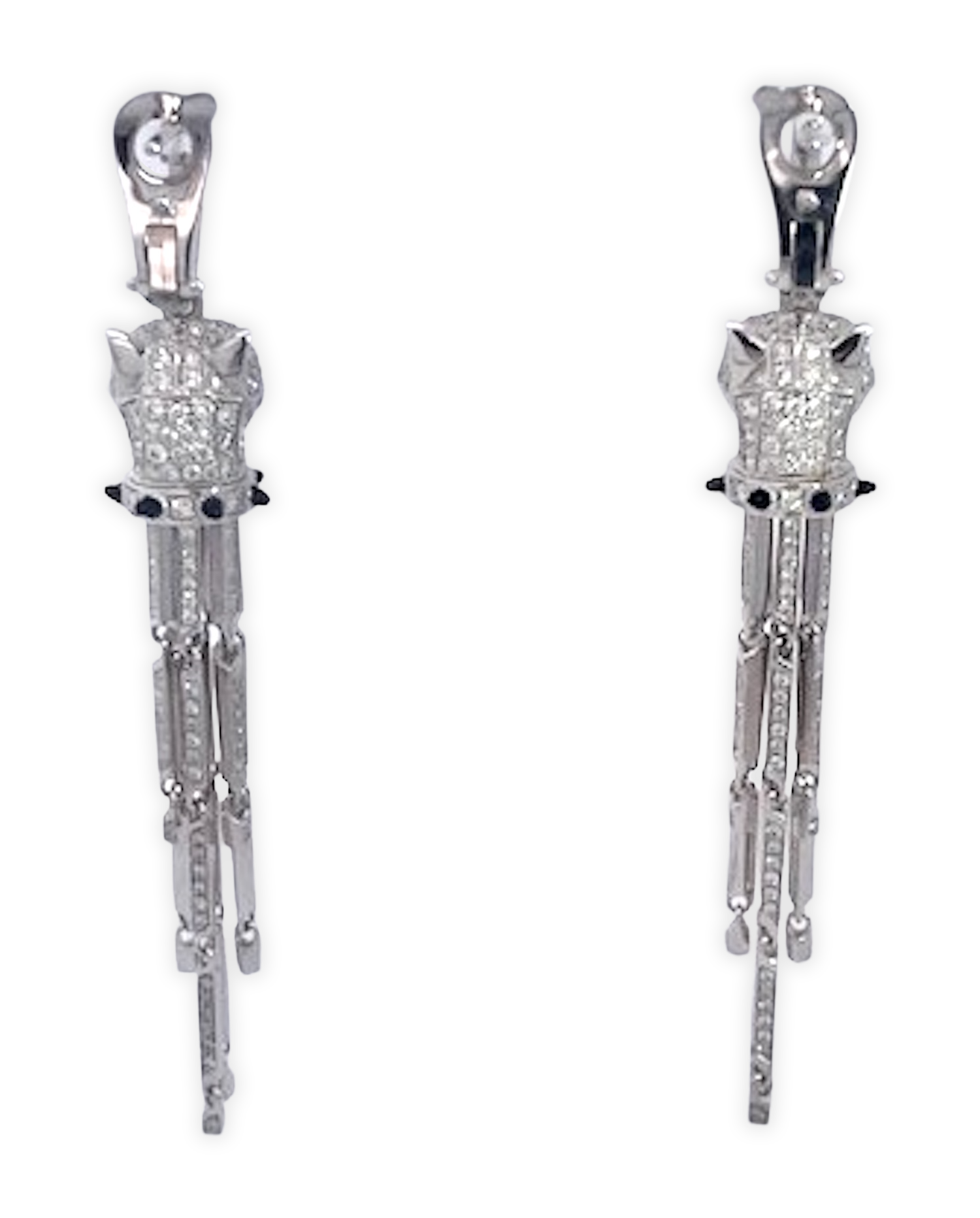Cartier long diamond earrings