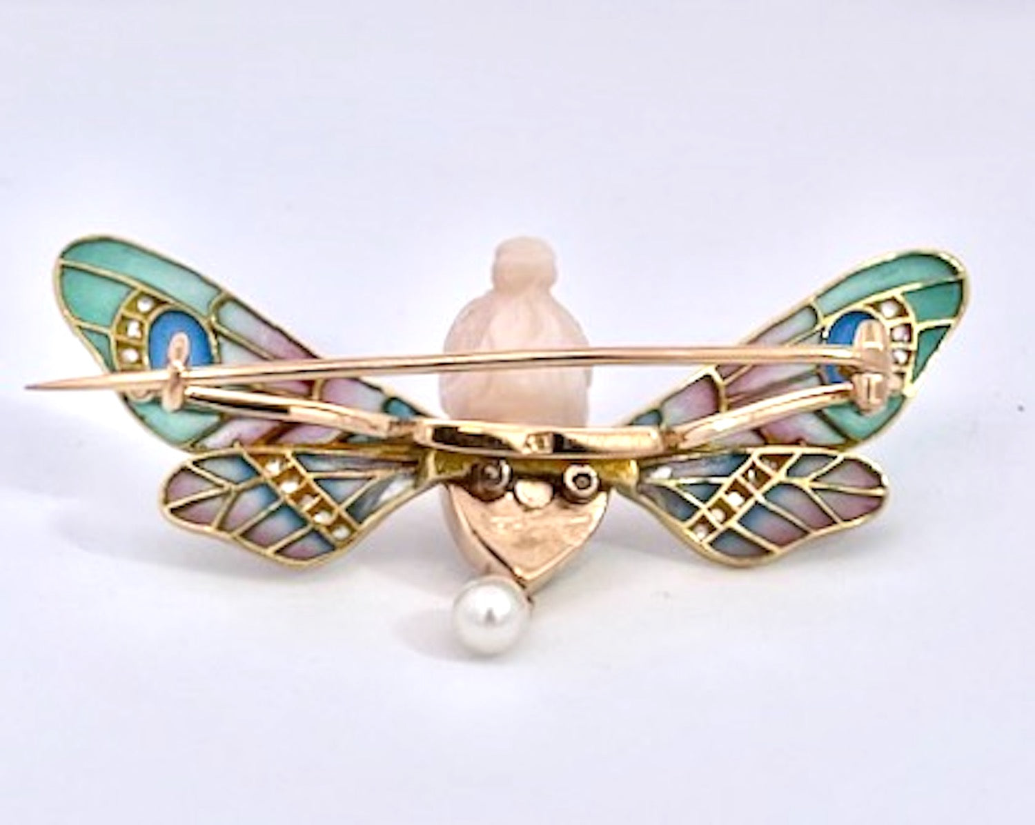 Butterfly with Chalcedony Cameo
