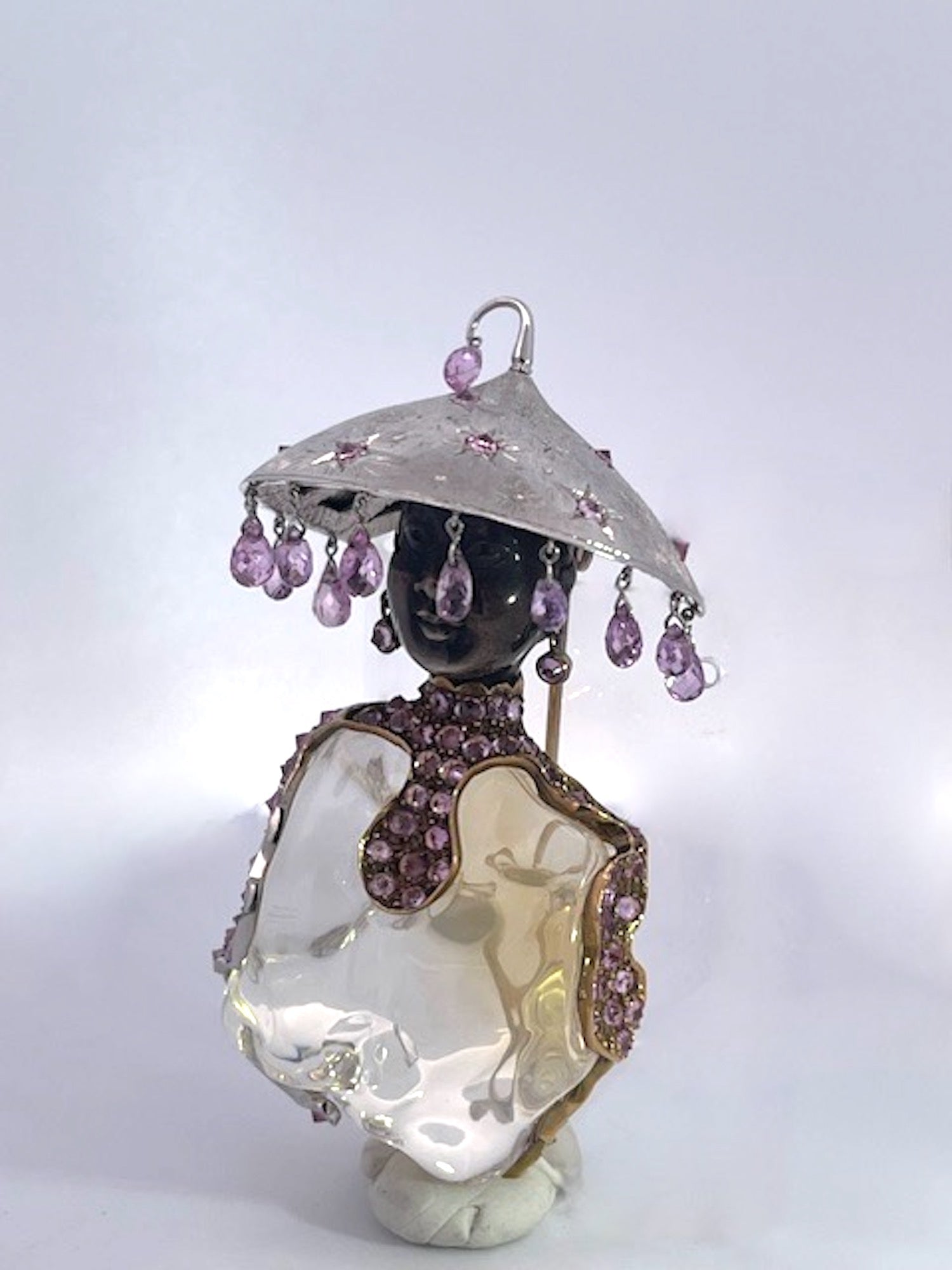 Nardi enamel lady brooch