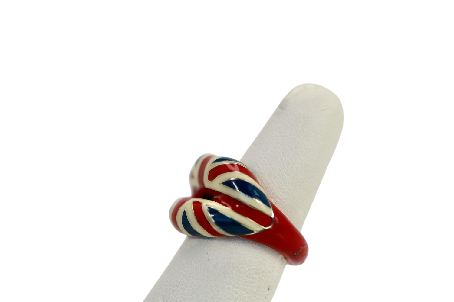 Solange Azagury Partridge "Hot Lips" Enamel Union Jack Ring